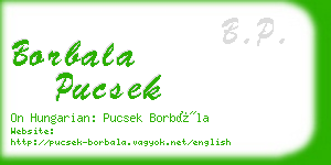 borbala pucsek business card